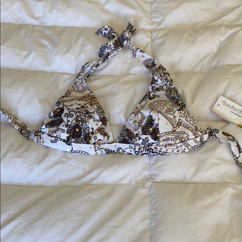NWT! Paisley Halter Bikini Top